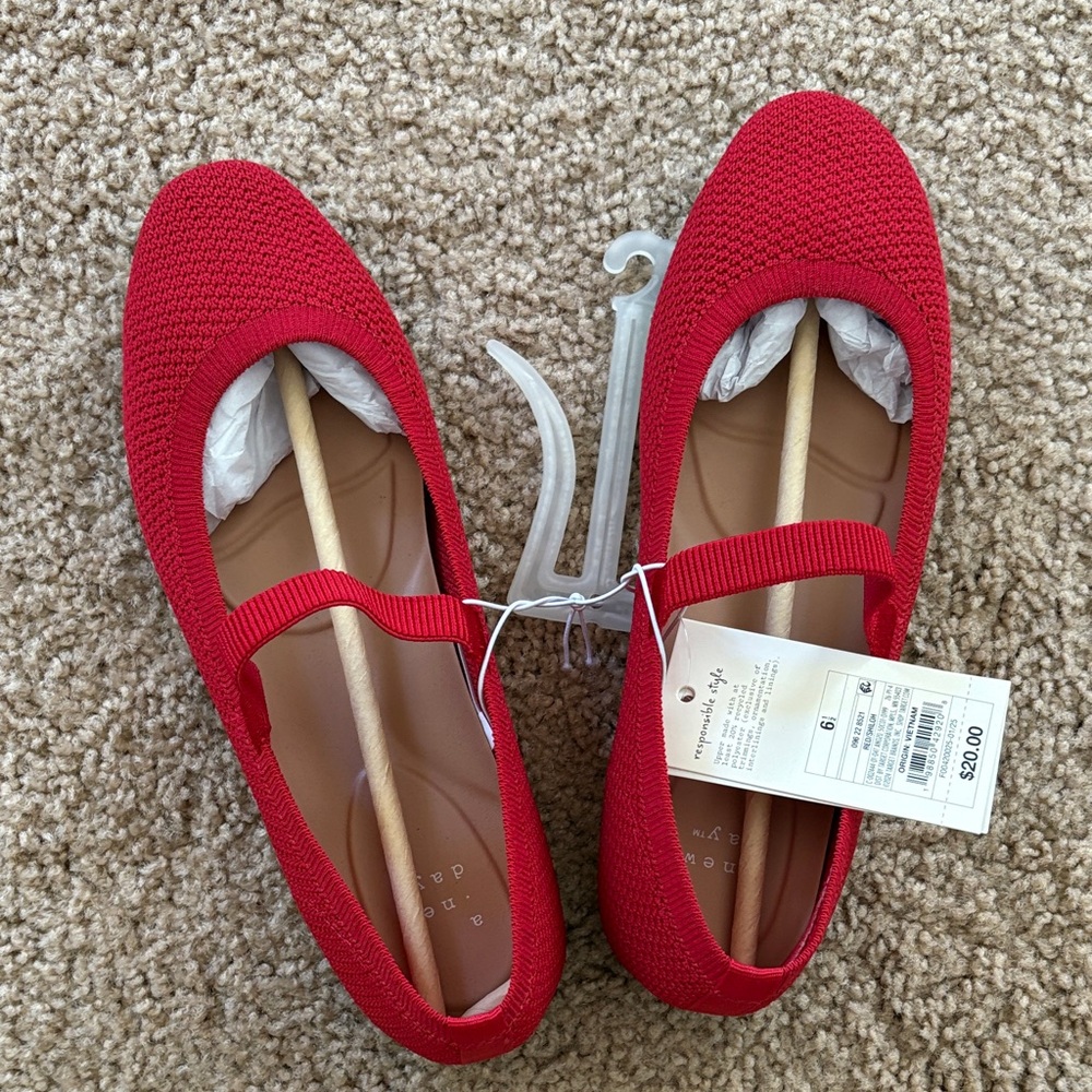 Shiloh Knit Mary Jane Ballet Flats from A New Day